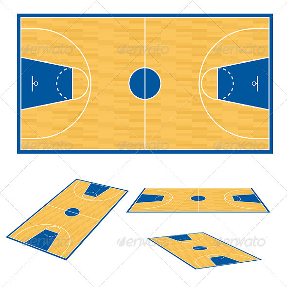 Basketball Court Floor Stickers