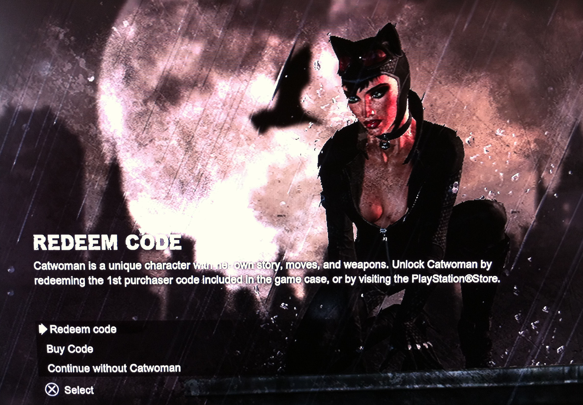 Batman Arkham City Catwoman Code Ps3