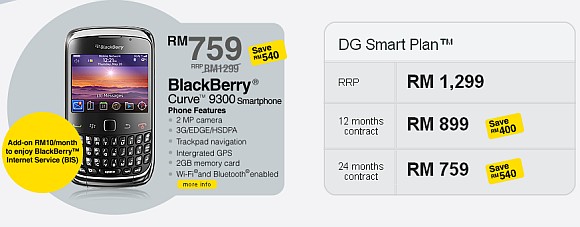 Blackberry Curve 9300 3g Price In Malaysia