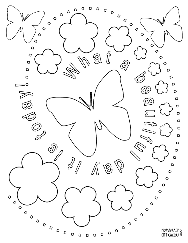 Butterflies And Flowers Coloring Pages