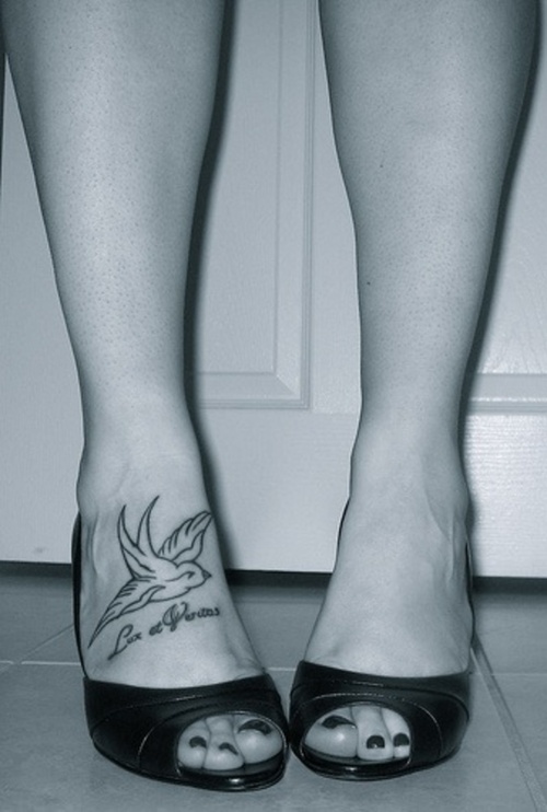 Butterfly Tattoos On Foot Designs