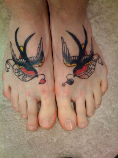 Butterfly Tattoos On Foot Pictures