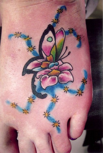 Butterfly Tattoos On Foot Pictures