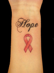 Cancer Ribbon Tattoo Designs