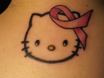 Cancer Ribbon Tattoo Designs For Girls