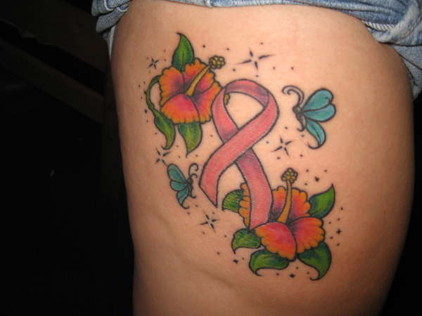 Cancer Ribbon Tattoo Designs For Men