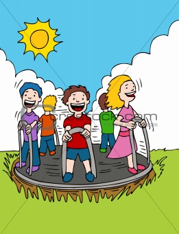 Cartoon Pictures Of Children Playing Outside