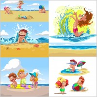 Children Playing Cartoon Images