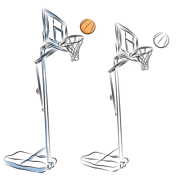 How To Draw A Basketball Hoop And Ball