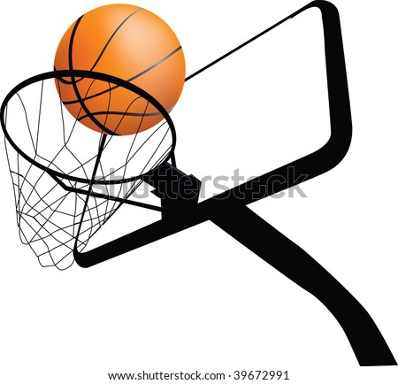 How To Draw A Basketball Hoop And Ball