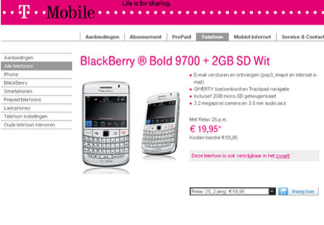 New Blackberry Bold 9700 White