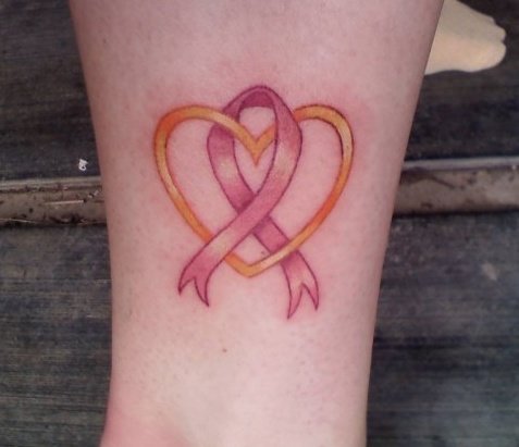 Pink Breast Cancer Ribbon Tattoo Designs